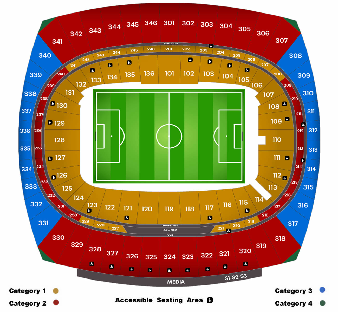 World Cup stadium seating arrangement